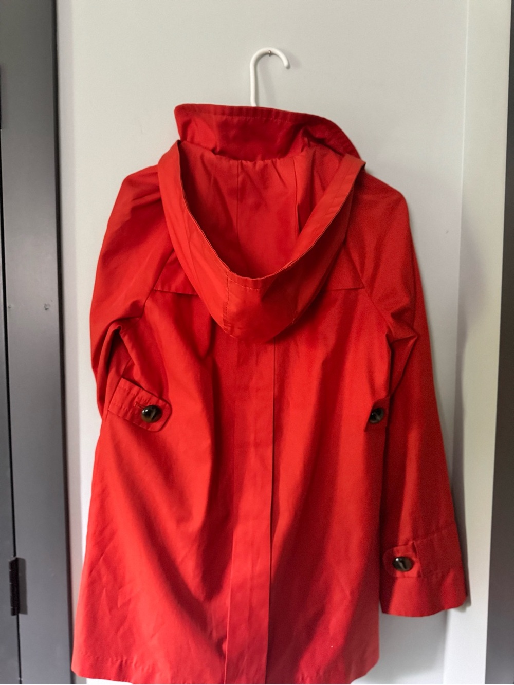 Jones New York Bright Red Women's Trench Coat - Picture 3 of 5
